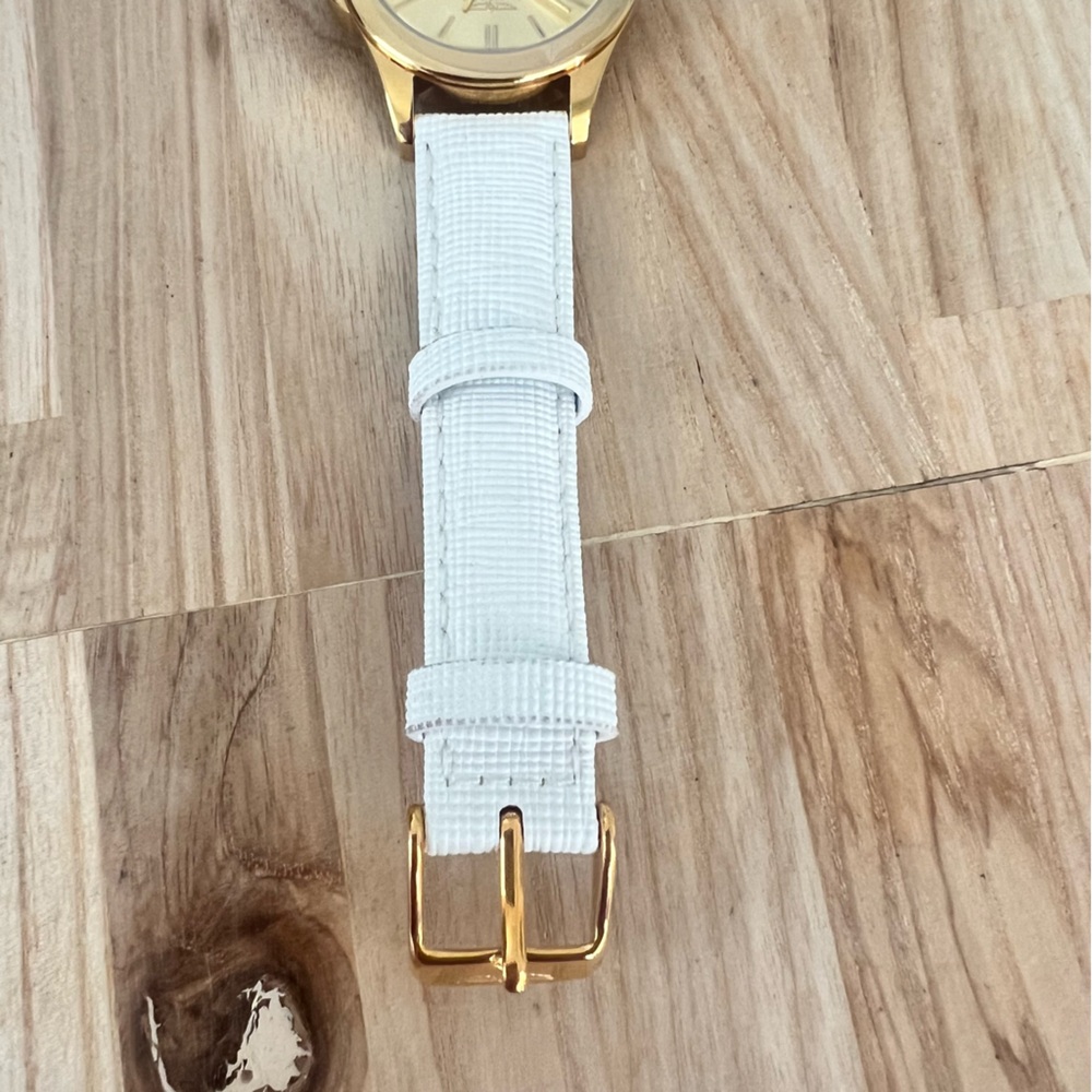 NIB Invicta Angel ladies gold tone white leather dress watch NEW BATTERY - Picture 7 of 10